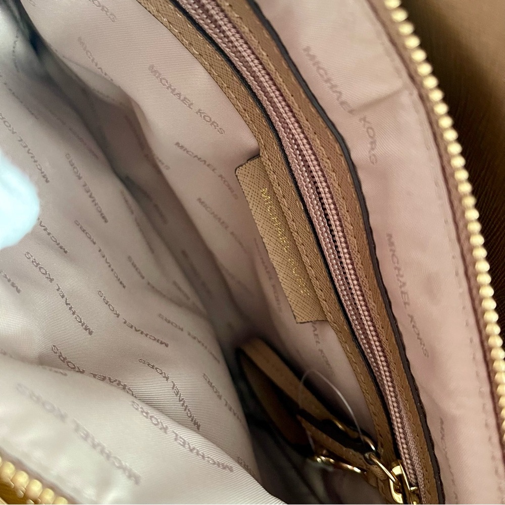 Michael Kors Beige and Gold Satchel - Picture 6 of 8